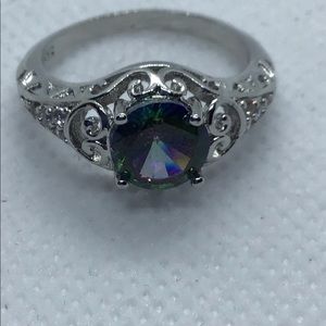 925 ss mastic Topaz ring